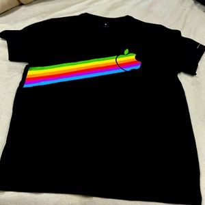 NWOT Apple Rainbow T-Shirt Size Medium Unisex.